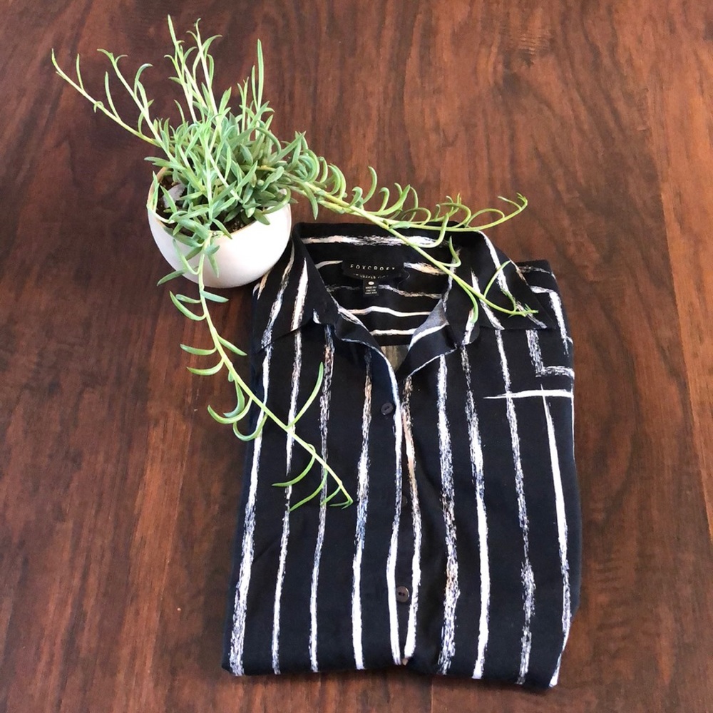 Oreo Striped  Foxcroft Button Down